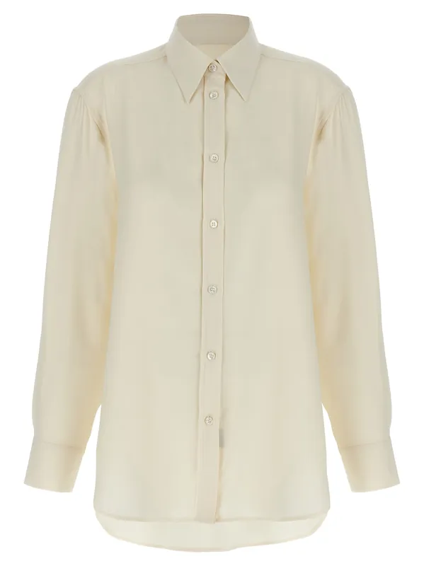 Cady Silk Shirt Shirt And Blouse White - Brioni