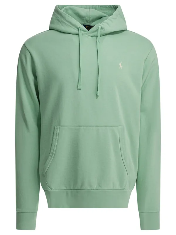 Hoodie With Logo Sweatshirts Green - Polo Ralph Lauren