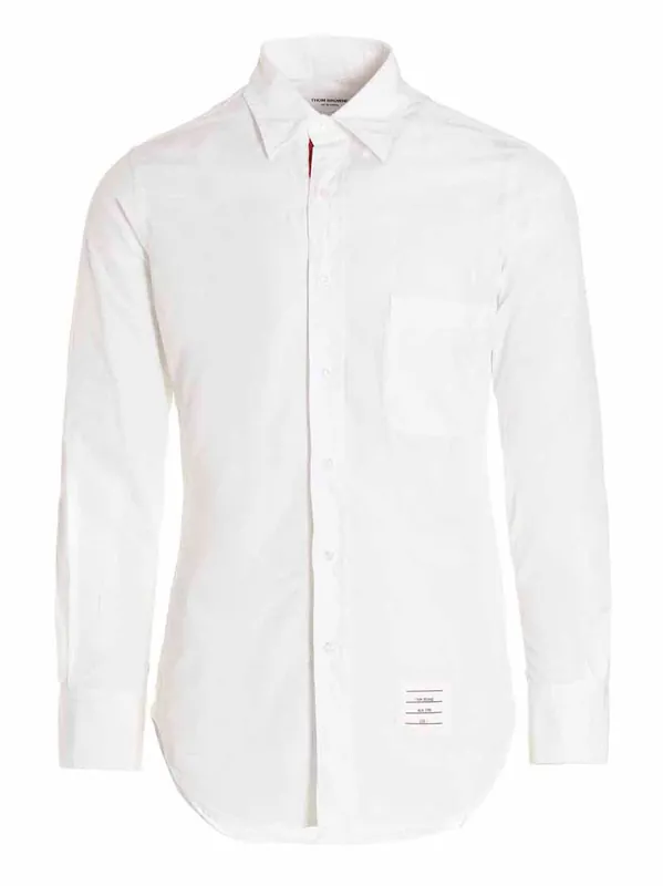Solid Poplin Shirt Shirt And Blouse White - Thom Browne