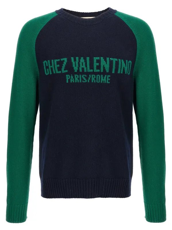 Chez Valentino Sweaters And Cardigans Blue - Valentino Garavani