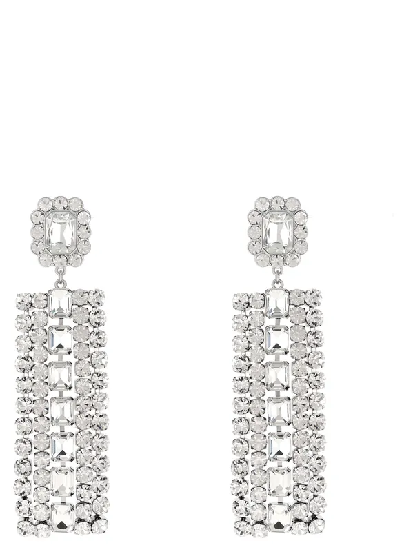 Multi Crystal Droplet Jewelry Silver - Self-Portrait