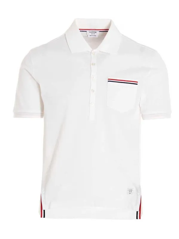 Rwb Shirt Polo White - Thom Browne
