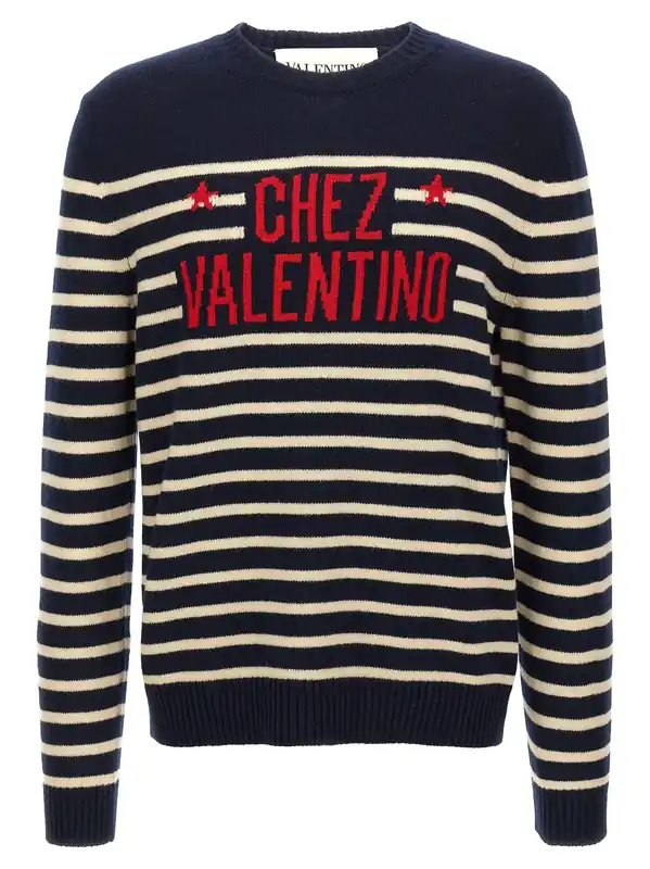 Chez Valentino Sweaters And Cardigans Blue - Valentino Garavani