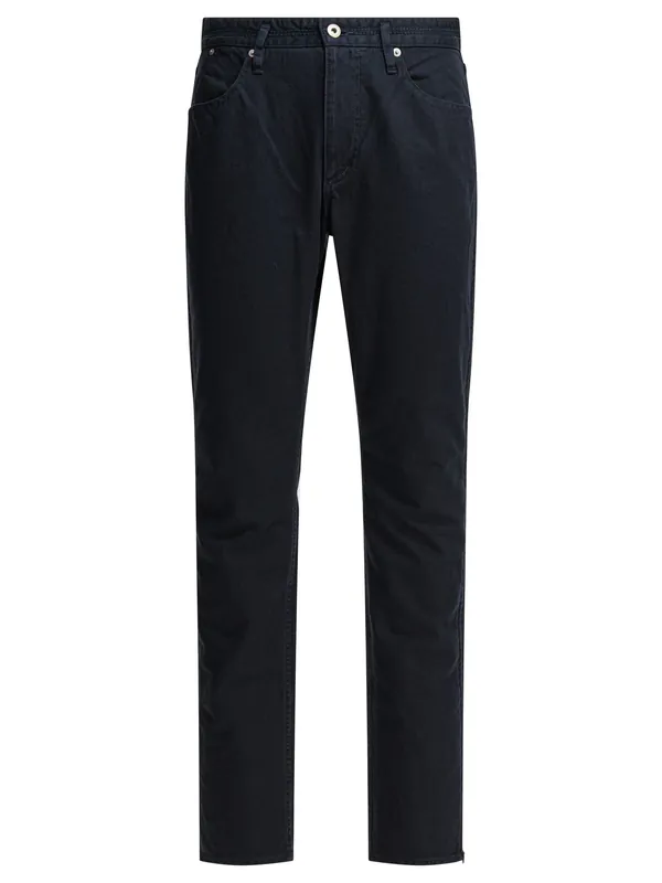 Five-Pocket Cotton Pants Trousers Blue