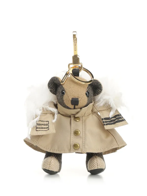 Thomas Bear Charm Keyrings Beige - Burberry