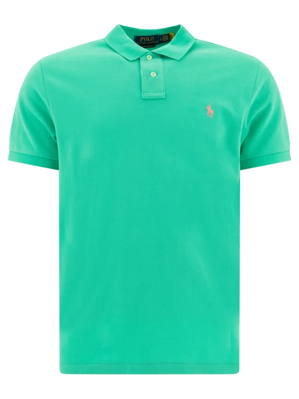 Pique Polo Shirt Polo Shirts Green - Polo Ralph Lauren