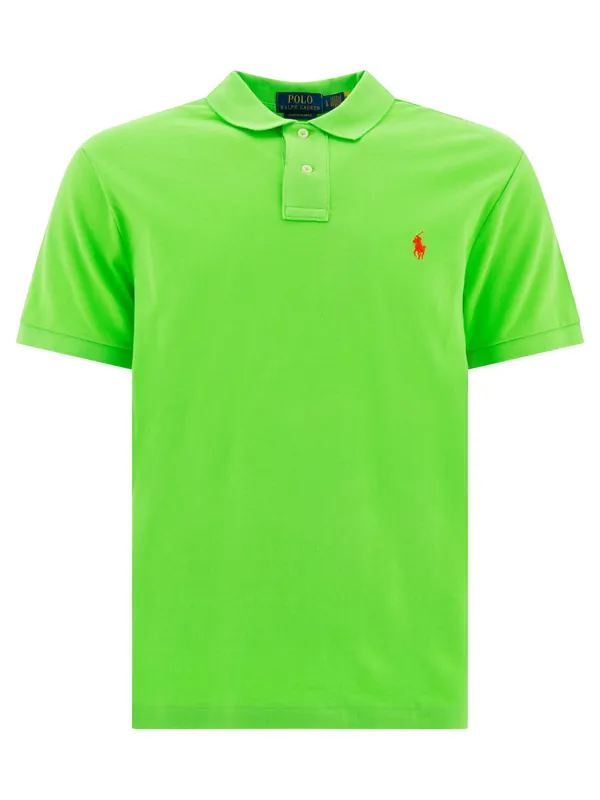 Pique Polo Shirt Polo Shirts Green - Polo Ralph Lauren