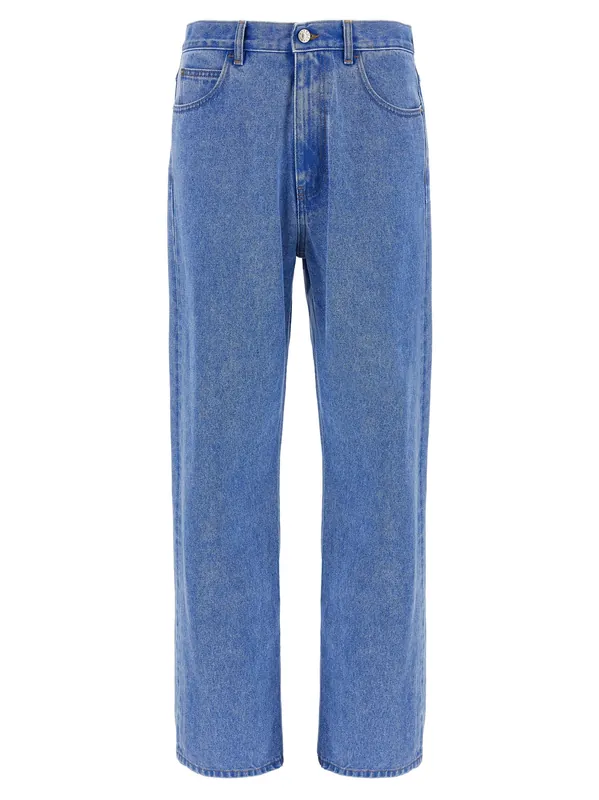 Bleached Coated Jeans Blue - Marni