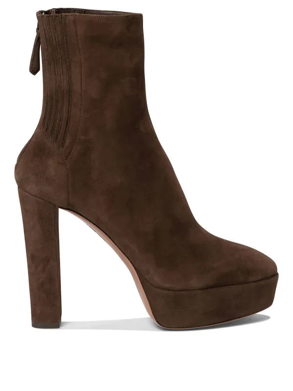 Saint Honore 120 Mm Boots And Ankle Boots Brown - Aquazzura