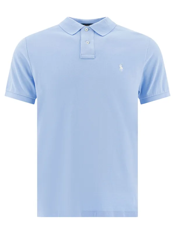 Pique Polo Shirt Polo Shirts Light Blue - Polo Ralph Lauren