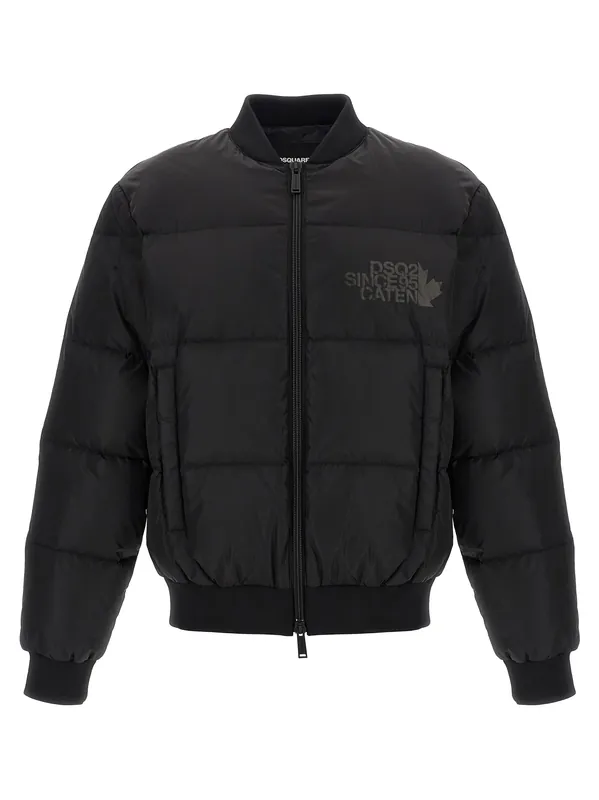 Padded Bomber Jacket Puffer Jackets Black - Dsquared2