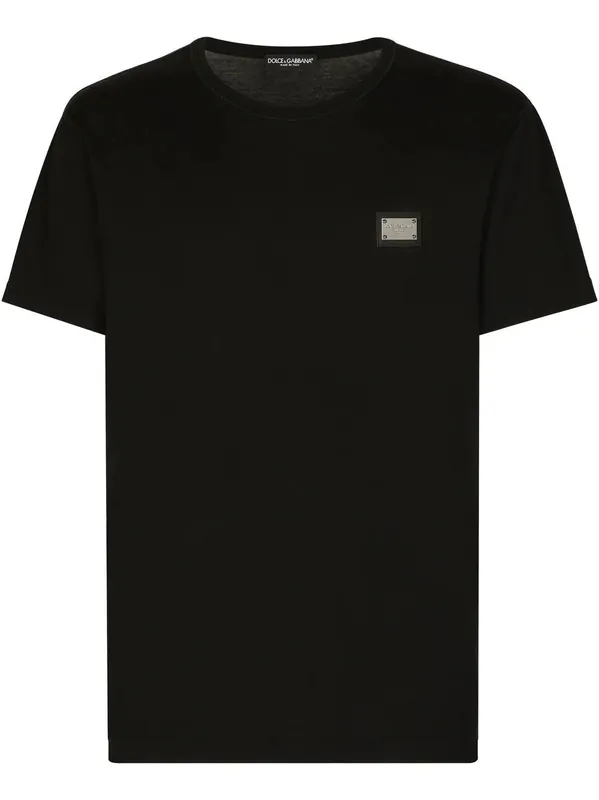 T-Shirt With Logo Plaque