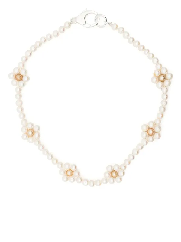 Pearl Necklace With Flowers - Hatton Labs