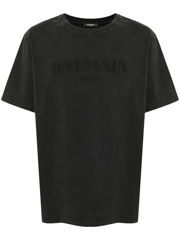 T-Shirt With Vintage Balmain Embroidery