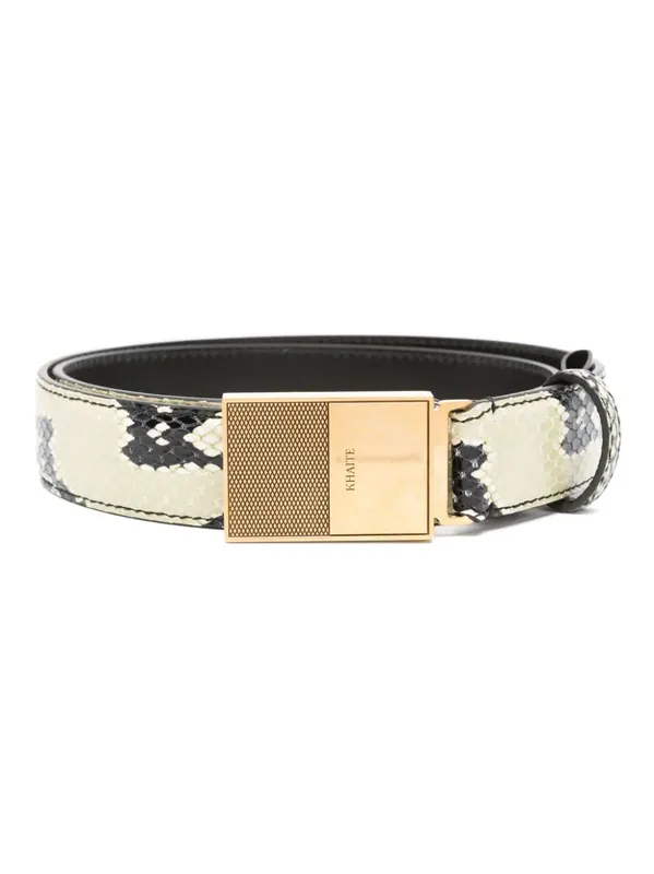 Snakeskin Effect Belt - Khaite