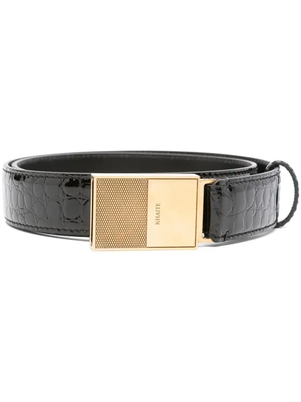 Crocodile Embossed Belt - Khaite