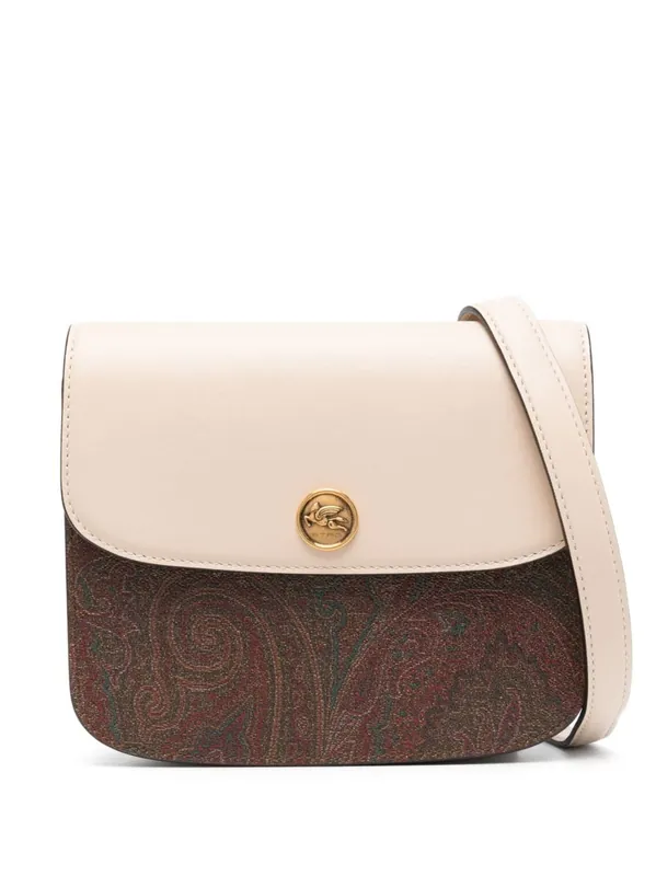 Shoulder Bag With Paisley Print Panels - Etro