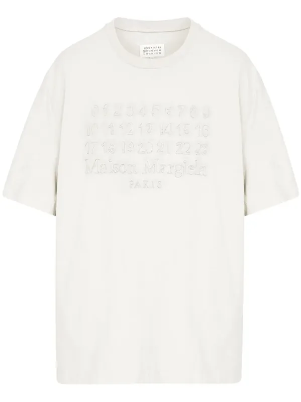 T-Shirt With Numbers Motif