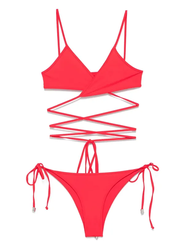 Bikini With Rubber Logo - The Attico