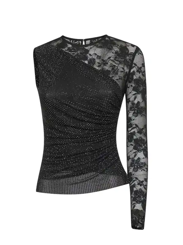 One Shoulder Floral Lace Top - Self-Portrait