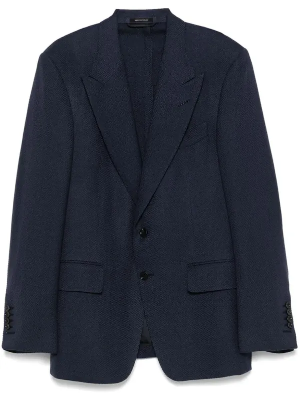 Basket Weave Shelton Wool Jacket - Tom Ford