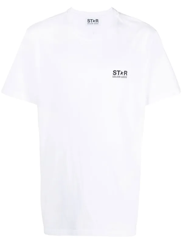 Star Collection T-Shirt With Contrasting Black Logo And Star