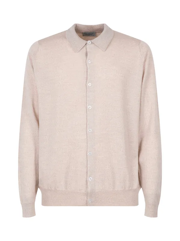 Extrafine Polo Cardigan - John Smedley