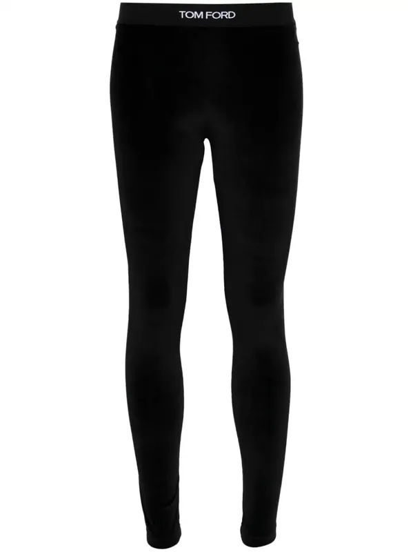 Stretch Lustrous Velour Signature Leggings - Tom Ford