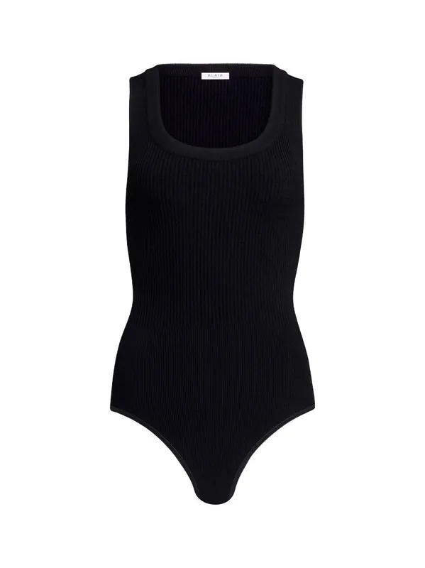 Sleeveless Ribbed Knit Bodysuit - Alaïa