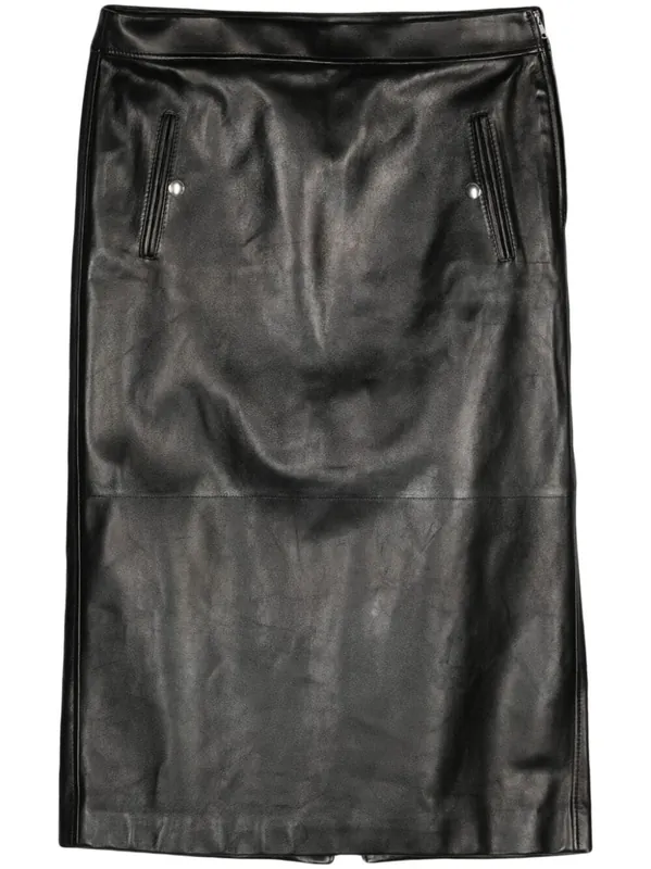 Low Waist Leather Skirt - Alexander McQueen