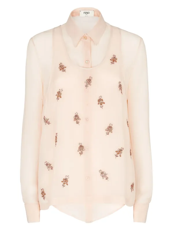 Silk Georgette Top - Fendi