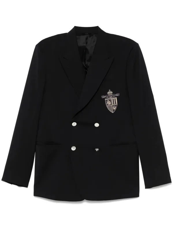 Straight-Cut Double Breasted Wool Jacket