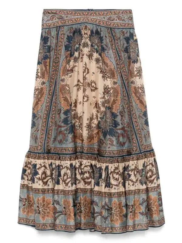 Ascension Tiered Midi Skirt - Zimmermann