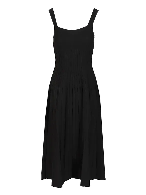 Ellison Midi Dress Dresses Black - Staud