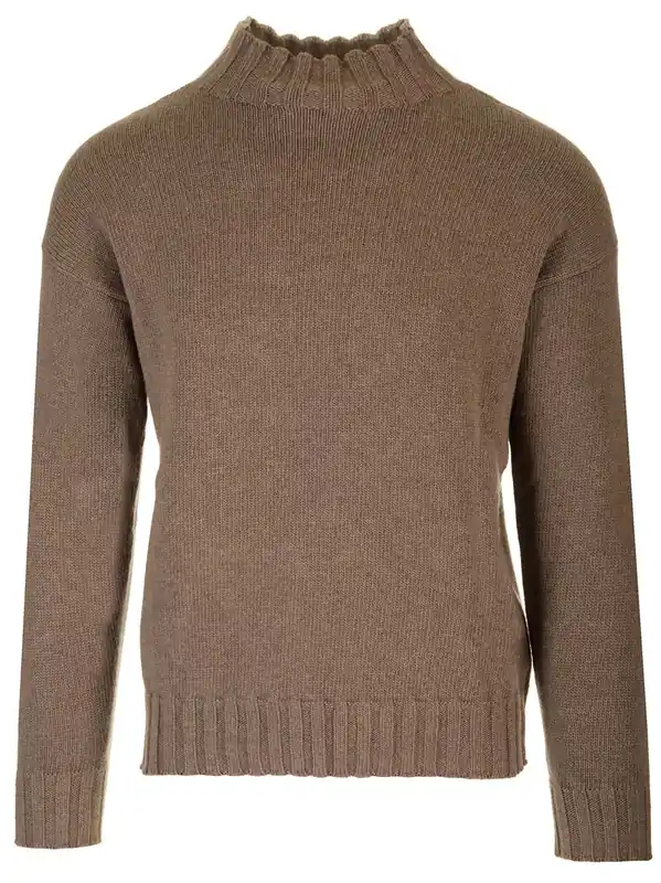 Bicolor Sweater Knitwear Brown - Tagliatore