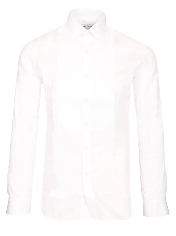 Pleated Formal Shirt Shirts White - Tagliatore
