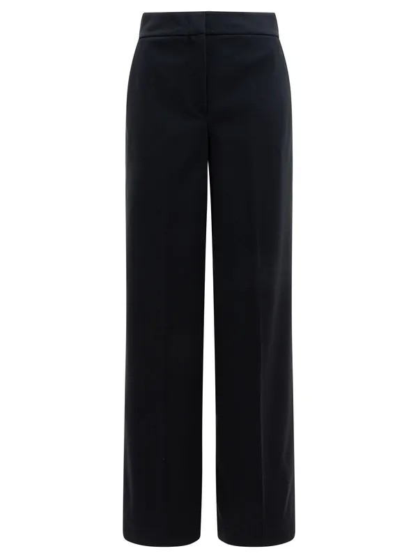 Straight-Leg Trousers Black
