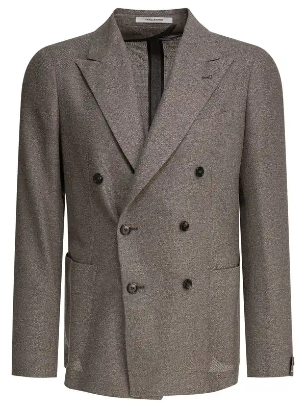 Wool Blazer Jackets And Coats Brown - Tagliatore