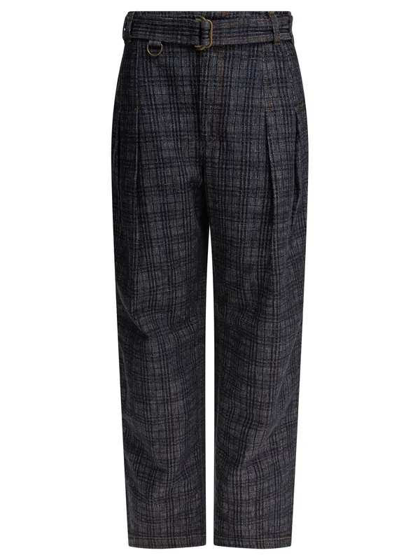 Check Trousers Blue - Burberry