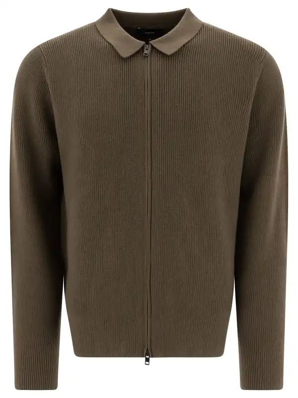 Wool Blend Cardigan Knitwear Green - Vince