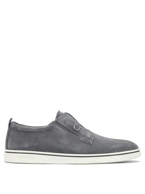Suede Slip-Ons Loafers & Slippers Grey