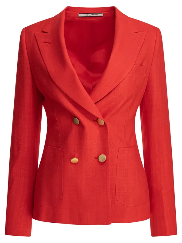 Double-Breasted Blazer Jackets And Coats Red