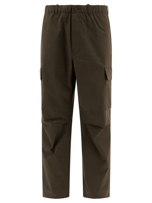 Wool Blend Twill Trousers Green - Goldwin