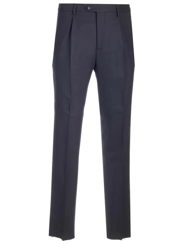 In Stretch Wool Trousers Blue - Etro