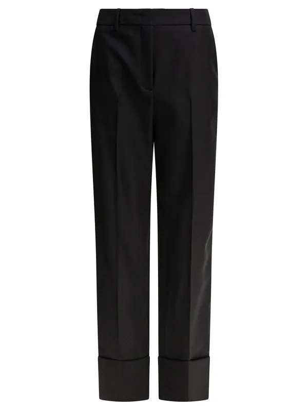 Wool Tailored Pants Trousers Black - Valentino Garavani