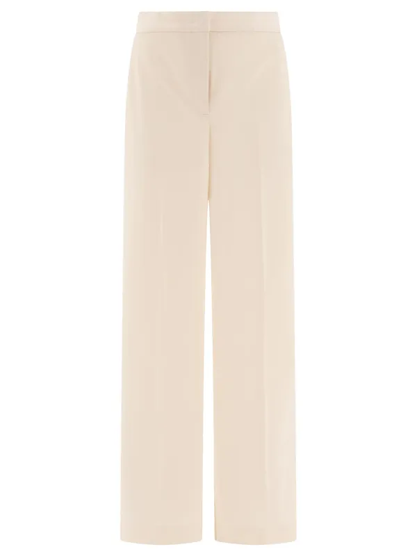 Straight-Leg Trousers White