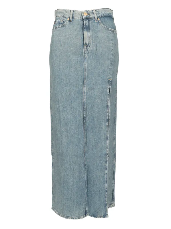 Long Maxi Skirt Skirts Light Blue - 7 For all Mankind