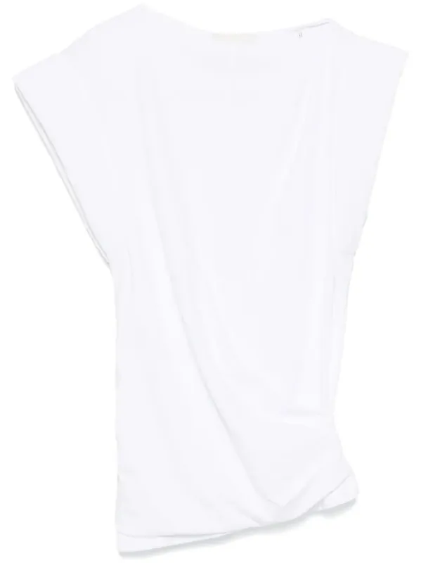 Maisan Draped Cotton T-Shirt