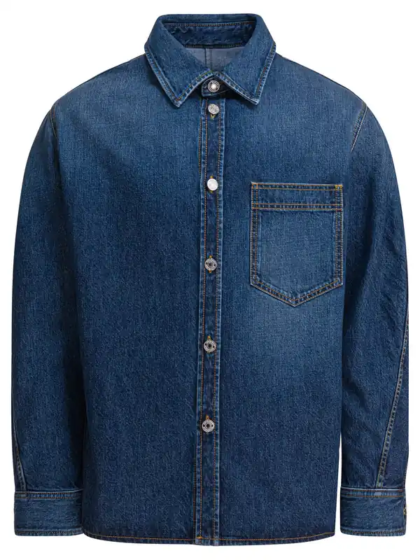 Denim Overshirt Jackets And Coats Blue - Givenchy
