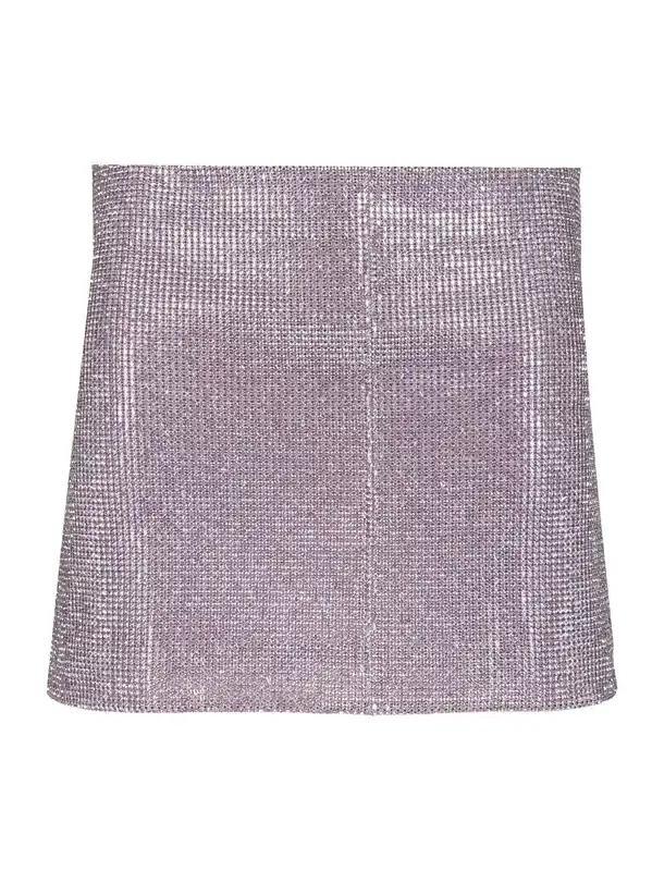Metallic Mesh Skirt Skirts Violet - Self-Portrait